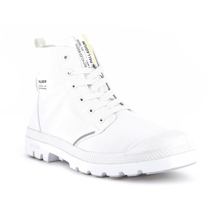 Palladium Pampa Lite+ Recycle WP+ Men's Boots White | UK I813-QKZ